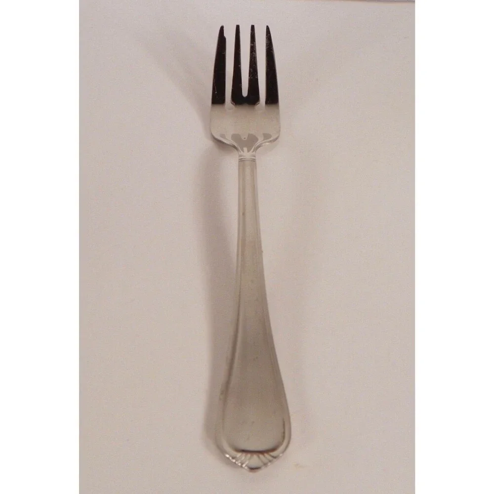 Pfaltzgraff Stainless Steel GREENWICH Salad Fork (s) LOT OF‎ 4 Glossy Plume Tip